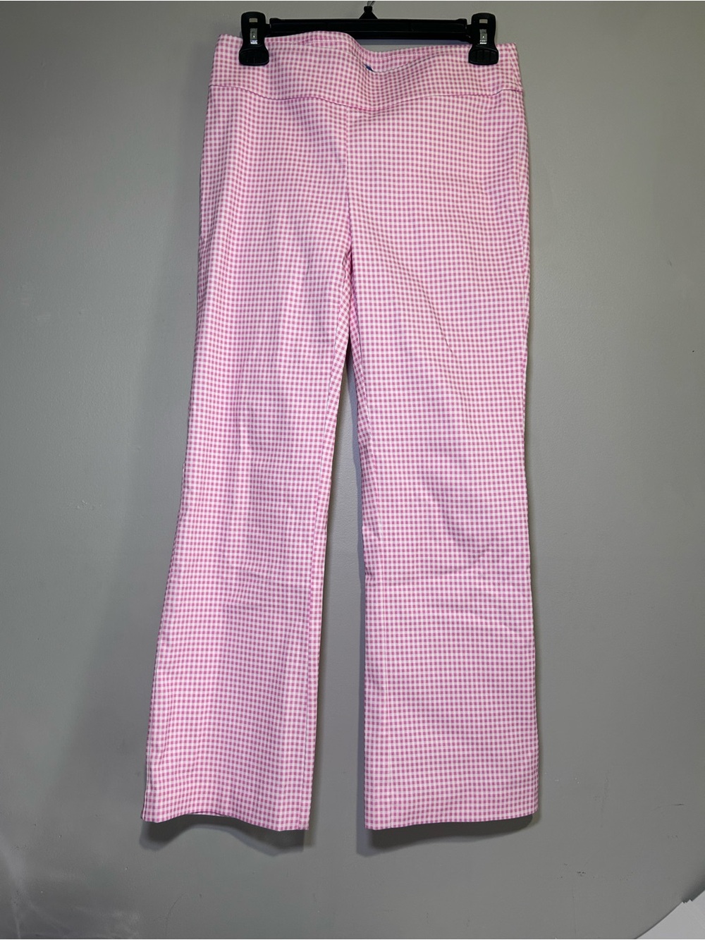 J.McLaughlin Pink Gingham Ankle Pants Pull On Size 4